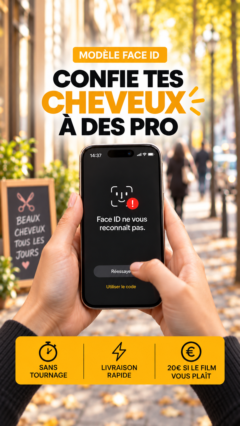 Confie tes cheveux à des pro